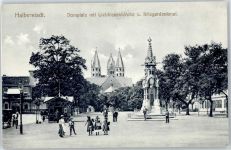 38820 O3600 Halberstadt - Domplatz, Liebfrauenkirche, Kriegerdenkmal
