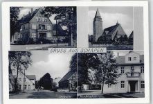 48480 W4441 Schapen , Emsl - Krankenhaus, Kirche, Dorfpartie, Handelsschule