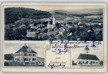 94541 W8351 Grattersdorf Gebrauchsspuren Pfarrhof, Kirche Roggersing