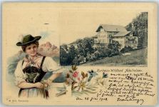83313 W8227 Bad Adelholzen , Kr Traunstein, Oberbay - Trachten, Kurhaus, Prägekarte