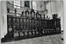 88250 W7987 Weingarten , Württ - Chorgestühl Basilika Innenaufnahme