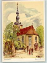 97421 W8720 Schweinfurt Künstlerkarte Salvatorkirche sign. Müller Gera