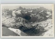 Grimsel Finsteraarhorn Schreckhorn Foto AK Flieger Postkarte Berg 1930