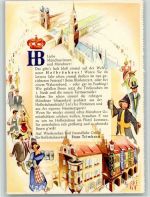 W8000 München Werbung Hofbräuhaus Münchner Kindl Hofbräuhaus Künstlerkarte