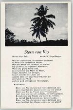 Stern von Rio Verlag Franke Nr. 63 Liederkarte 1940