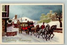 Gelukkig Nieuwjaar - Postkutsche Neujahr