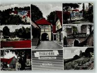49545 W4542 Tecklenburg 1961 - Wierturm Freilichtspiele Marktlinde Legge Bahnhofstraße Burgtor Bismarckturm