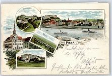 01796 O8300 Pirna - Sonnenstein, Kaserne, Seminar, Rathaus