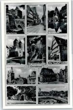 49074 W4500 Osnabrück - Pernickelturm, Bierstraße, Vitischanze, Kirche, Bergmannsbrunnen, Gasthof Walhalla, Dom, Theater, Rathaus, Hegertor, Bahnhof