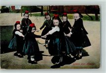 Schwälmer Kinder beim Ringelreihen Trachten Schwälmer