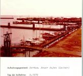 26757 W2972 Borkum FOTO KEINE AK Neuer Hafen Foto montiert auf Karton