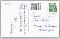 64750 W6129 Breitenbrunn , Odenw - Pension Boll, Landpoststempel
