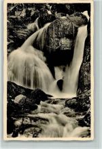Schwarzbachfall, Isergebirge Wasserfall 1938 Foto AK