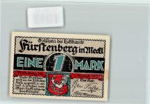16798 O1432 Fürstenberg , Havel - Notgeld 1 Mark Luftansicht