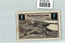16798 O1432 Fürstenberg , Havel - Notgeld 1 Mark Luftansicht