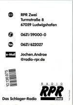 RPR Zwei - Jochen Andrä Radio KEINE AK