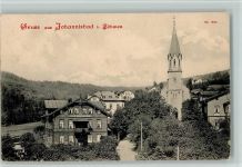 Janske Lazne Johannisbad 1903 - Partie bei der Kirche, Hotel AK Riesengebirge