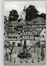 64673 W6144 Zwingenberg , Bergstr 1971 Foto AK Marktplatz