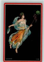Baccante AK Mythologie Lithographie