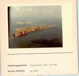 27498 W2192 Helgoland FOTO KEINE AK Luftaufnahme von Westen Foto montiert auf Karton