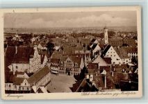87700 W8940 Memmingen Kupfertiefdruck Blick vom Martinsturm gegen Marktplatz