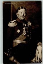 Generalfeldmarchall von Goltz mit Orden - Wohlfahrtskarte General