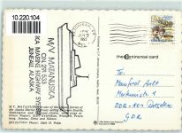 Bordstempel M.V. Matanuska- largest ferries of the Alaska Marine Highway sailing Fähre 1982