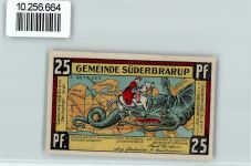 24392 W2347 Süderbrarup - Notgeld 25 Pfennig Drache Ritter