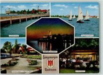 88085 W7994 Langenargen - Landesteg Kuranlagen Boccia-Bahn Schloß Montfort Segelregatta Kurkonzert