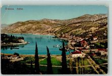 Dubrovnik Ragusa 1913 Gebrauchsspuren Hafen AK Hamburg-Amerika Linie