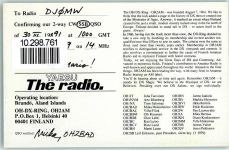 Briefmarkenabbildungen Qsl-Karte