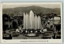 Barcelona 1929 Gebrauchsspuren Exposicion Internacional Fuente Magica
