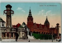 Stettin Szczecin 1912 - An der Hakenterrasse AK