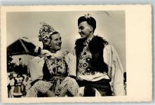 Trachtenpaar Trachten Tschechien Foto AK