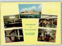 Eisenbahnfährschiff Sassnitz mit Innenansichten AK Fähre