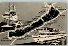 Siofok Lithographie Motorschiff Balaton