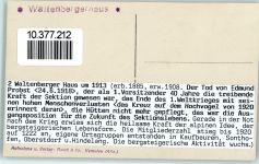 Waltenberger Haus - Beschreibung aufgeklebt