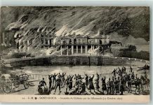 92210 Saint-Cloud Lithographie Schloss 1870