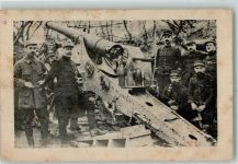 59280 Armentieres 1917 - WK I Französchisches Geschütz mit Bedienung