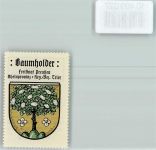 55774 W6587 Baumholder - Vignette Wappen Kaffee Hag ca 1920-1940