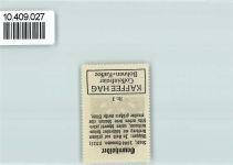 55774 W6587 Baumholder - Vignette Wappen Kaffee Hag ca 1920-1940