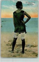 A Unique Bathing Costume Panama City AK Bademode Karte beschädigt