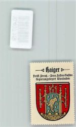 35708 W6342 Haiger - Vignette Wappen Kaffee Hag 1920-1940