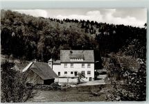63871 W8752 Oberlohrgrund Gebrauchsspuren Rückseite mit Abschürfungen und Kleberesten Gaststätte Pension Haus Lohrtal