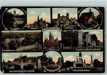 Breslau Wroclaw 1923 - Kaiserbrücke Theater Werderbrücke Kaiser Wilhelm Denkmal