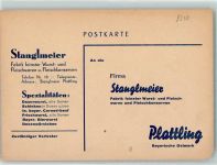 94447 W8350 Plattling Gebrauchsspuren Fa. Stanglmaier Bestellung Postkarte Keine AK