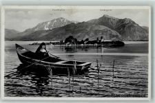 83209 W8211 Frauenchiemsee - Chiemsee Ruderboot Nonne Wasserpflanze Hochfelln Hochgern