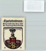 Bad Charlottenbrunn Jedlina-Zdroj - Vignette Wappen Kaffee Hag ca 1920-1940