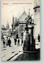 28195 W2800 Bremen - Turmbläserbrunnen Rathaus