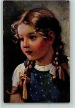 Mädchen mit Zöpfen - TSN Serie 1133 AK TSN 1914